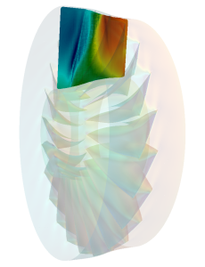 Axial Compressor Cfd Simulation 22 Axial Compressor Segment Tutorial Pressure Maridional Average 19