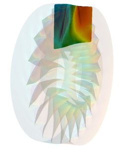 Axial Compressor Cfd Simulation 21 Axial Compressor Segment Tutorial Pressure Meridional Average 20