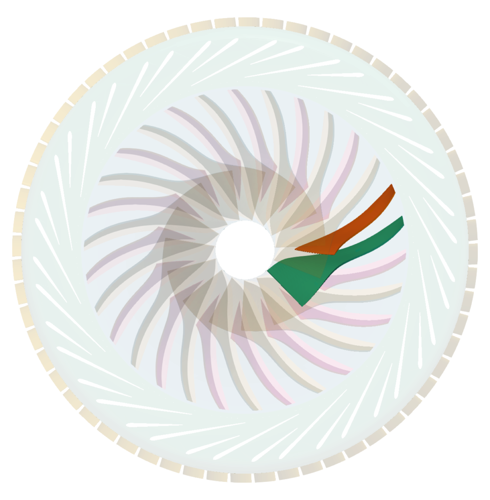Centrifugal Compressor Benchmark HECC Stage 13 HECC impeller blades FEA